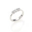 Trilogy ring white gold 18kt brilliant cut diamonds 1,00ct