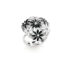 Anello oro bianco 18kt diamanti taglio brillante 0,05ct, smalto black and white