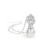 Pendente oro bianco 18kt diamanti taglio brillante 0,70ct Perla Australia.